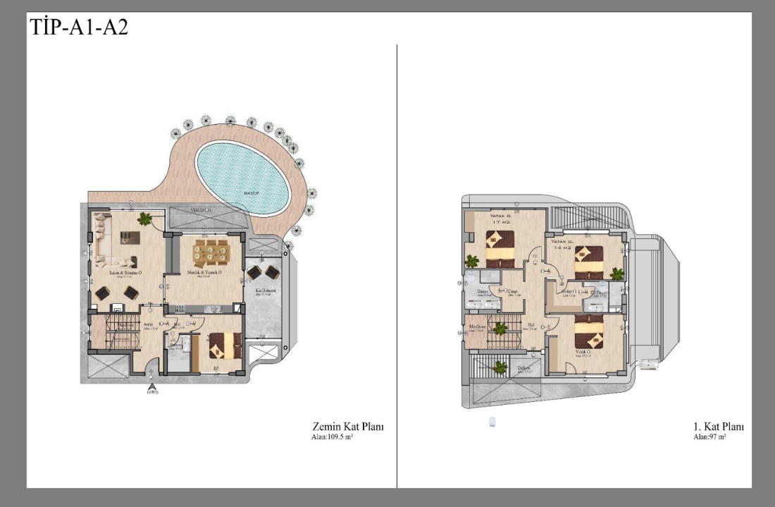 Luxury 4 bedroom villas in Lapta