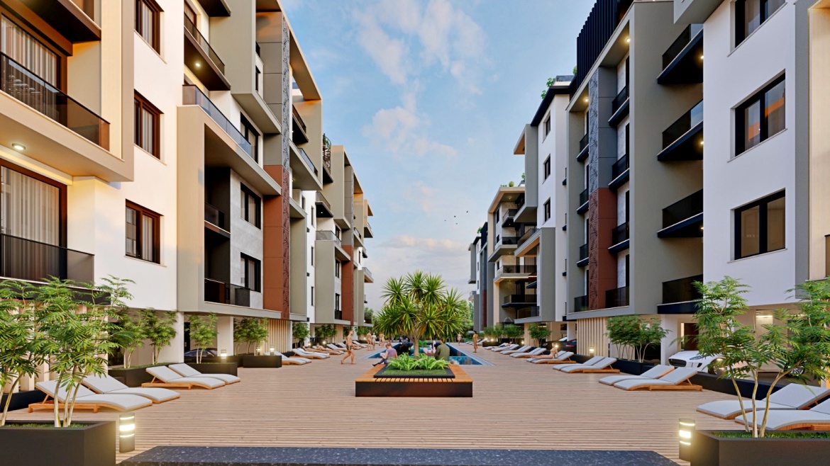 Apartments in a new complex in the center of Kyrenia