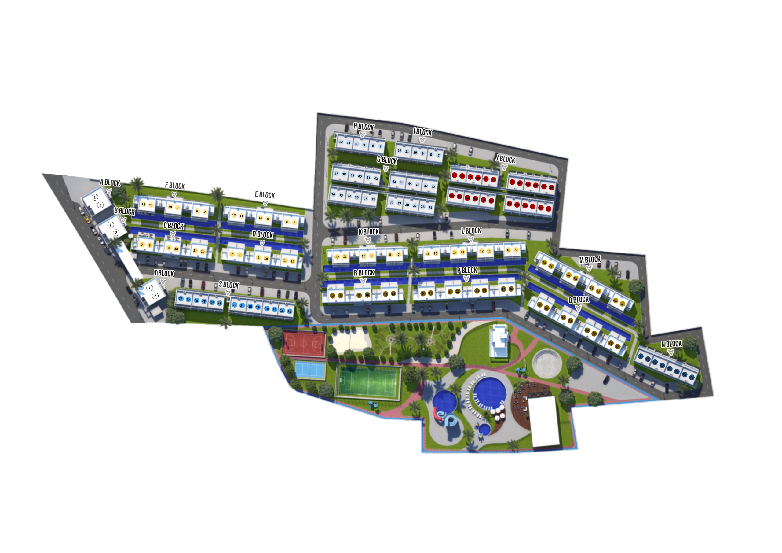 Apartments and duplexes in a new complex in Bogaz, Iskele