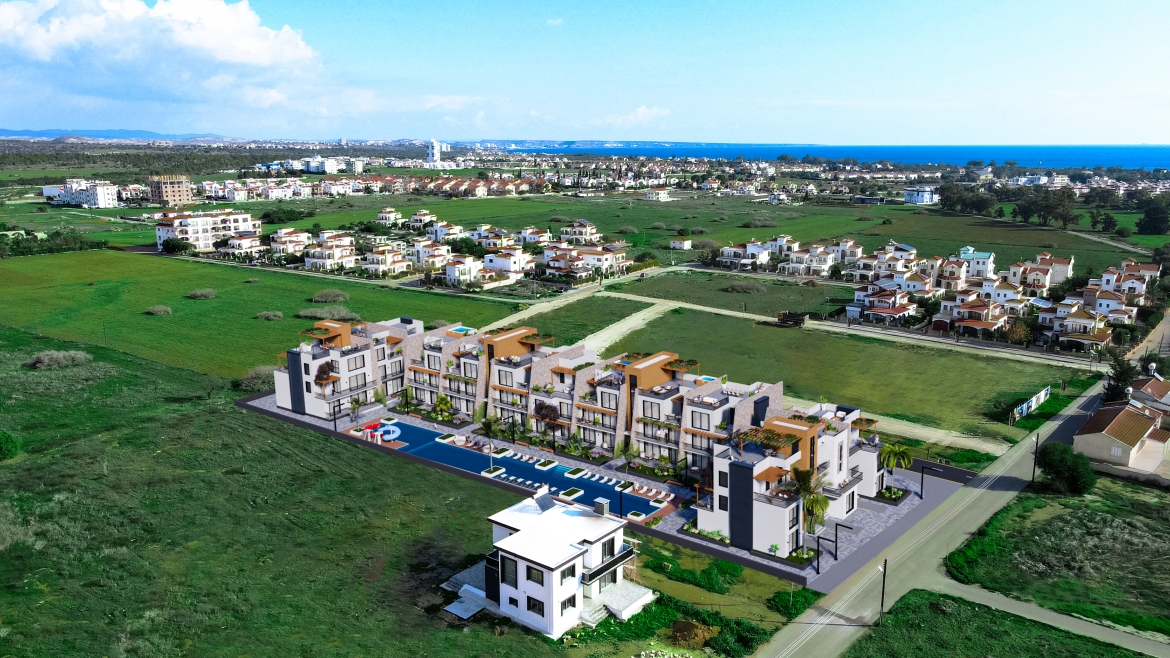 Gardens Park is a unique residential complex located in the picturesque town of Iskele in Northern Cyprus